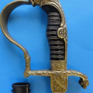 Imperial Lion Head Artillery Sword w/Etched Blade (#27266)